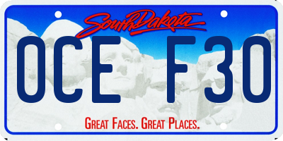SD license plate 0CEF30