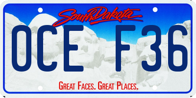 SD license plate 0CEF36