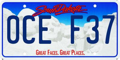 SD license plate 0CEF37