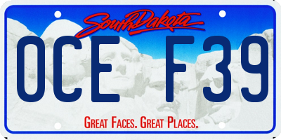 SD license plate 0CEF39