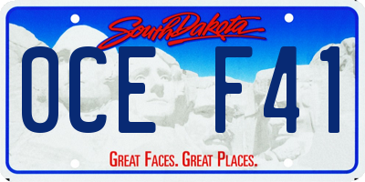 SD license plate 0CEF41