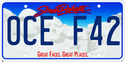 SD license plate 0CEF42