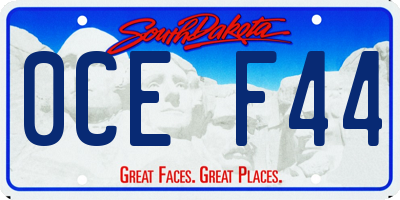 SD license plate 0CEF44