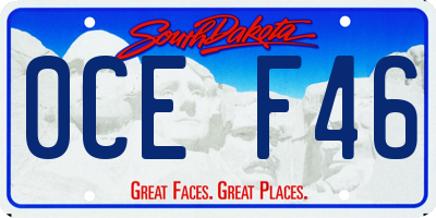 SD license plate 0CEF46