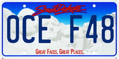 SD license plate 0CEF48