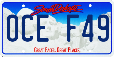 SD license plate 0CEF49
