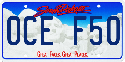 SD license plate 0CEF50