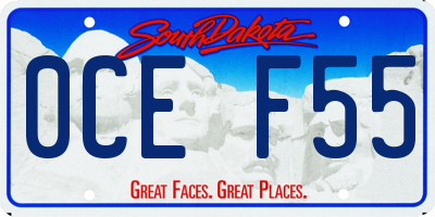 SD license plate 0CEF55