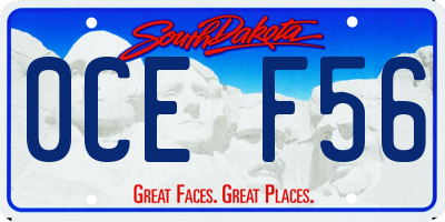 SD license plate 0CEF56
