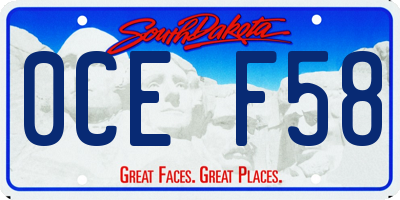 SD license plate 0CEF58
