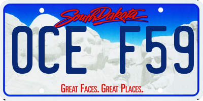 SD license plate 0CEF59