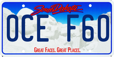 SD license plate 0CEF60