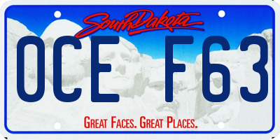 SD license plate 0CEF63