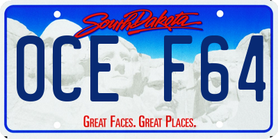 SD license plate 0CEF64