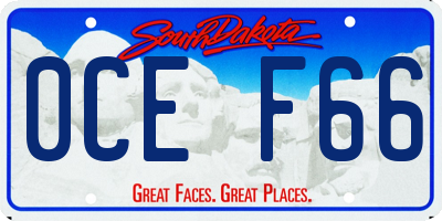 SD license plate 0CEF66