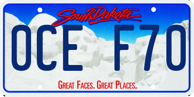 SD license plate 0CEF70