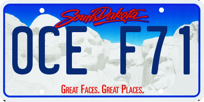 SD license plate 0CEF71