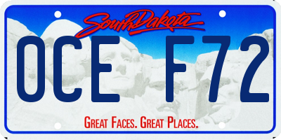 SD license plate 0CEF72