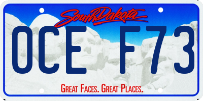 SD license plate 0CEF73