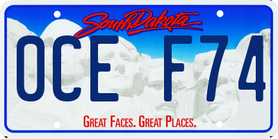SD license plate 0CEF74