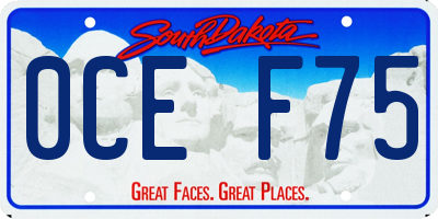 SD license plate 0CEF75