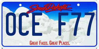SD license plate 0CEF77