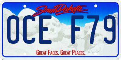 SD license plate 0CEF79