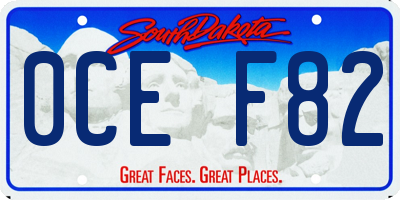 SD license plate 0CEF82