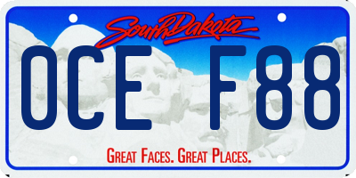 SD license plate 0CEF88