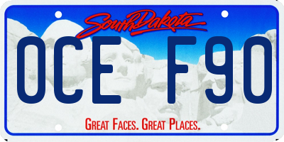 SD license plate 0CEF90