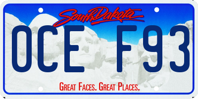 SD license plate 0CEF93