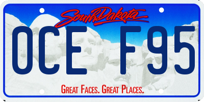 SD license plate 0CEF95
