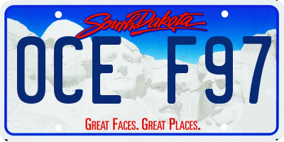 SD license plate 0CEF97