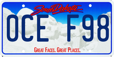SD license plate 0CEF98