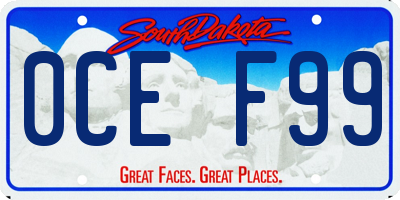 SD license plate 0CEF99