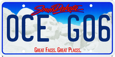 SD license plate 0CEG06