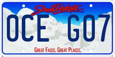 SD license plate 0CEG07