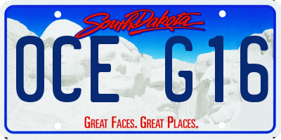 SD license plate 0CEG16