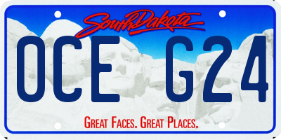 SD license plate 0CEG24