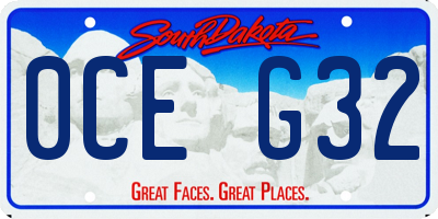 SD license plate 0CEG32