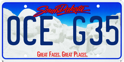 SD license plate 0CEG35