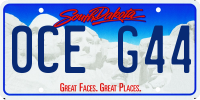 SD license plate 0CEG44
