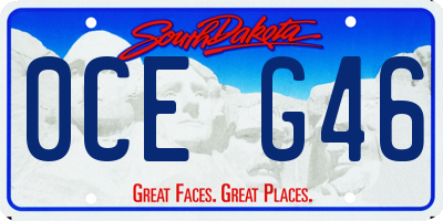 SD license plate 0CEG46