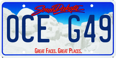 SD license plate 0CEG49
