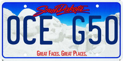 SD license plate 0CEG50
