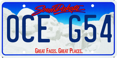 SD license plate 0CEG54