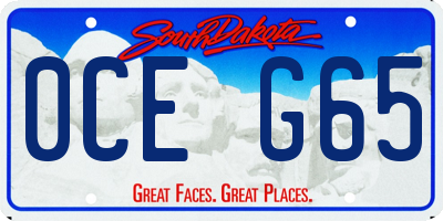 SD license plate 0CEG65
