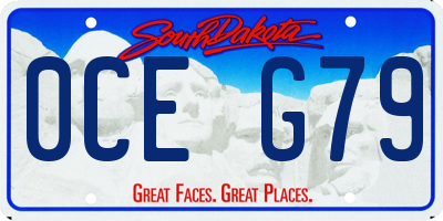 SD license plate 0CEG79