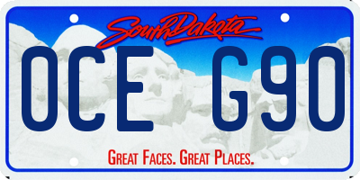SD license plate 0CEG90
