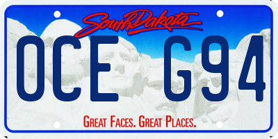 SD license plate 0CEG94